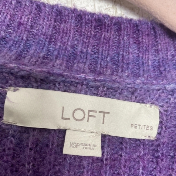 Loft Size XS Petite Purple Ombre Cardigan - Picture 2 of 9